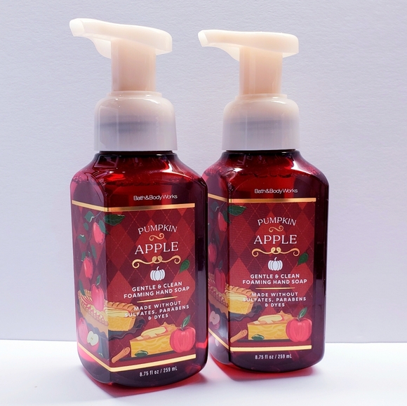 Bath & Body Works PUMPKIN APPLE Gentle Foaming Hand Soap, 8.75 fl oz (2 pack) - Picture 1 of 3